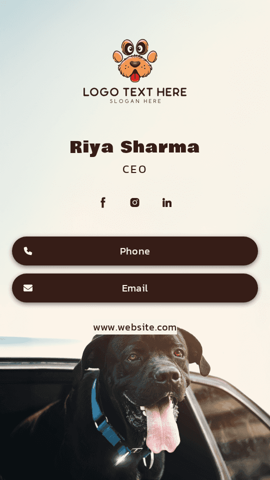 Pet Relocation CEO Digital Business Card