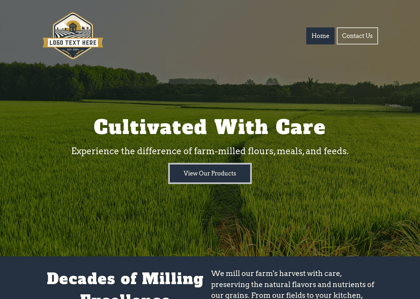 Farm Produce Store website design