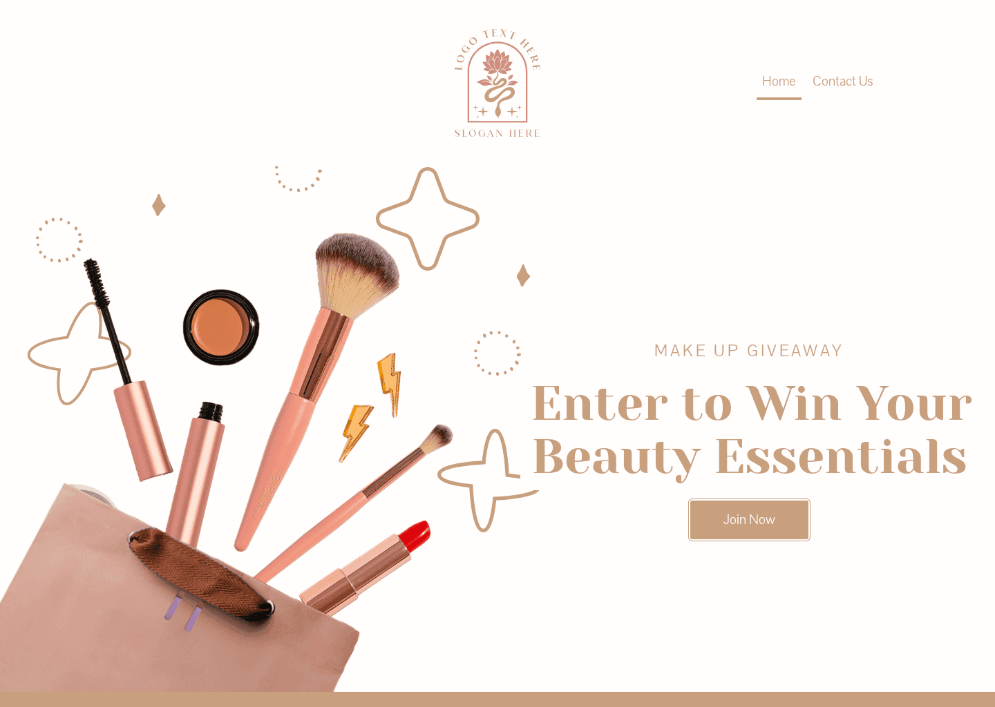 Makeup Brushes Giveaway Website Preview