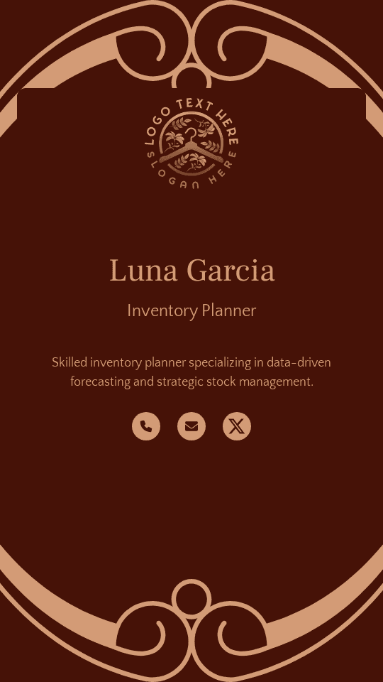 Store Inventory Planner Digital Business Card Preview