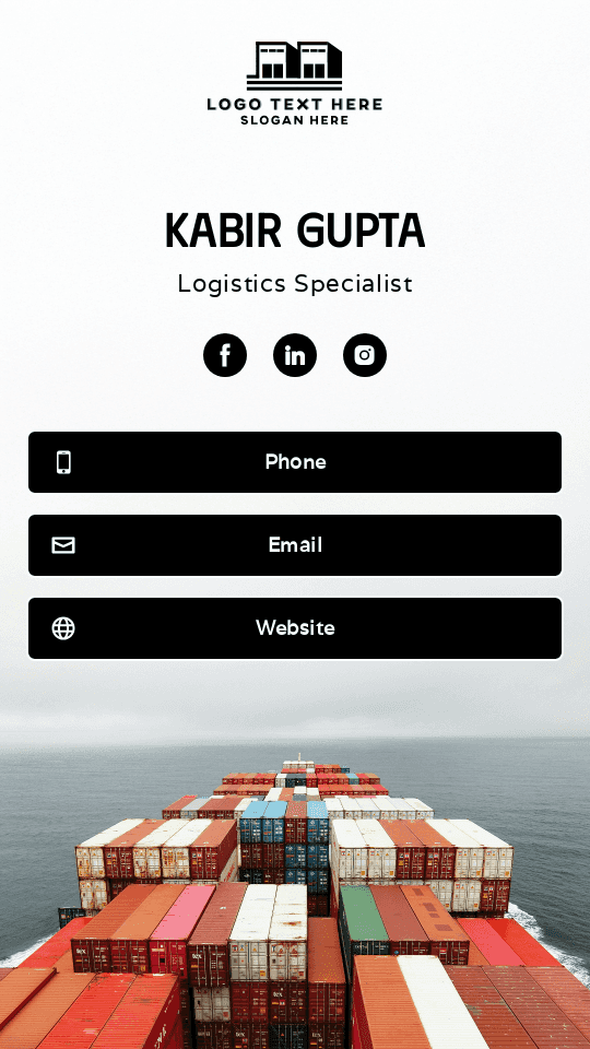 Logistics Specialist Digital Business Card