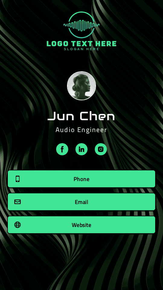 Audio Engineer Digital Business Card