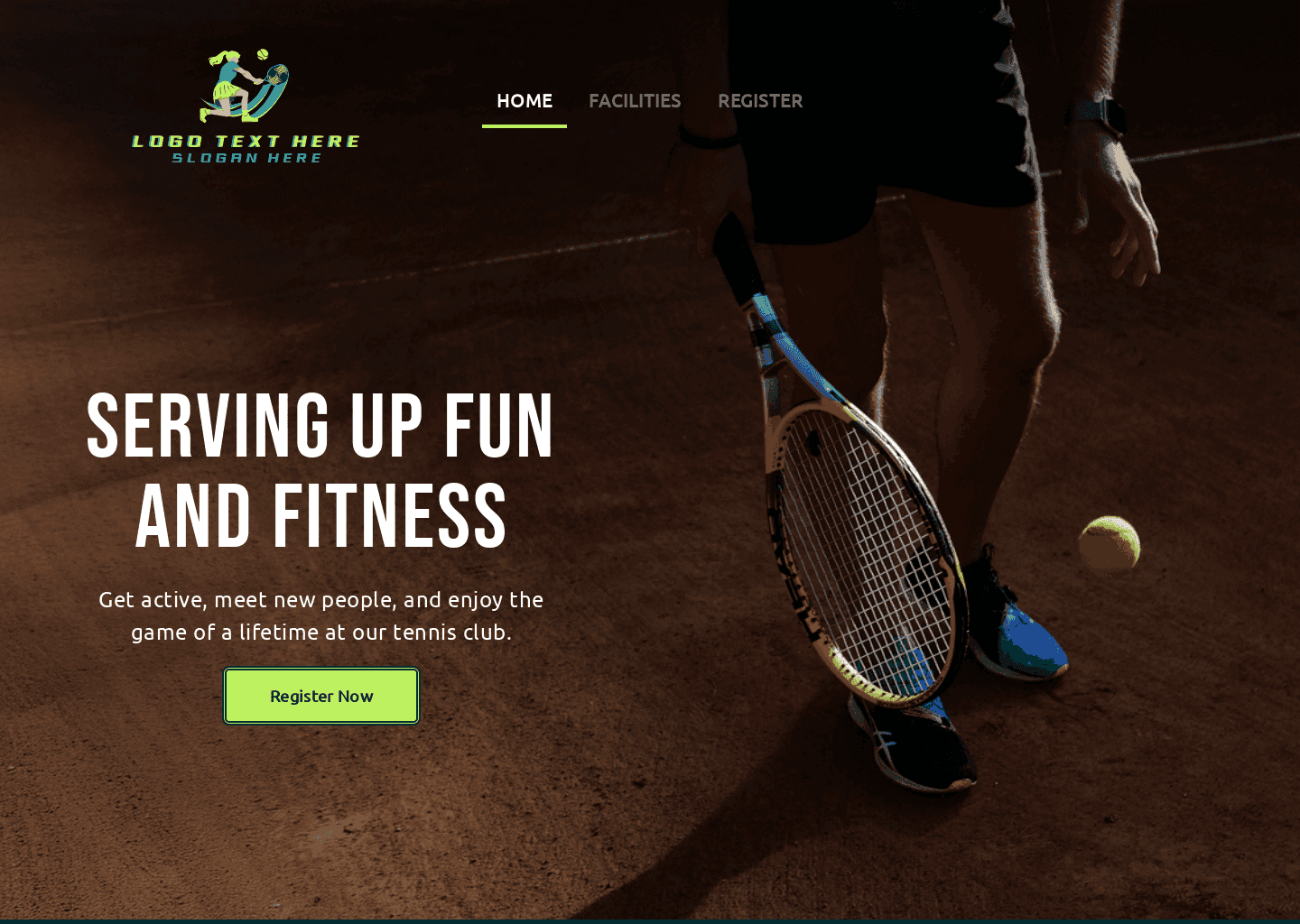 Premium Tennis Club Website Preview