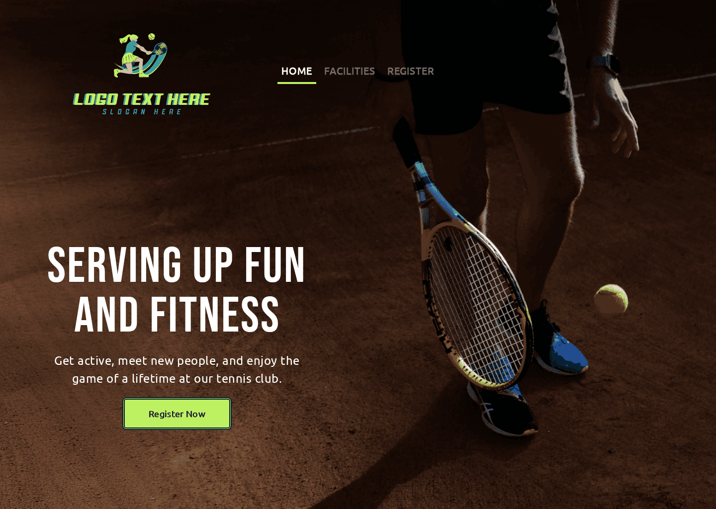 Premium Tennis Club Website Preview