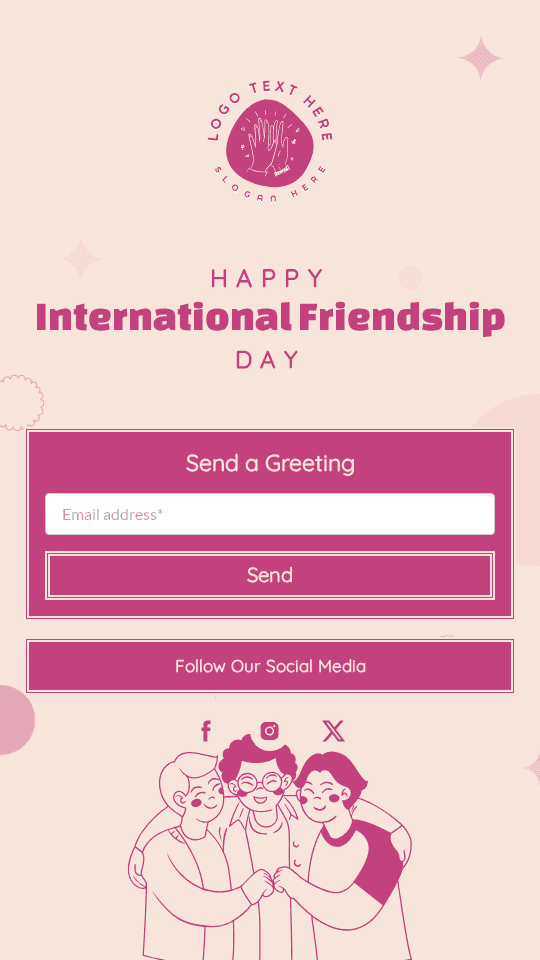 Friendship Event Greeting Link in Bio Preview