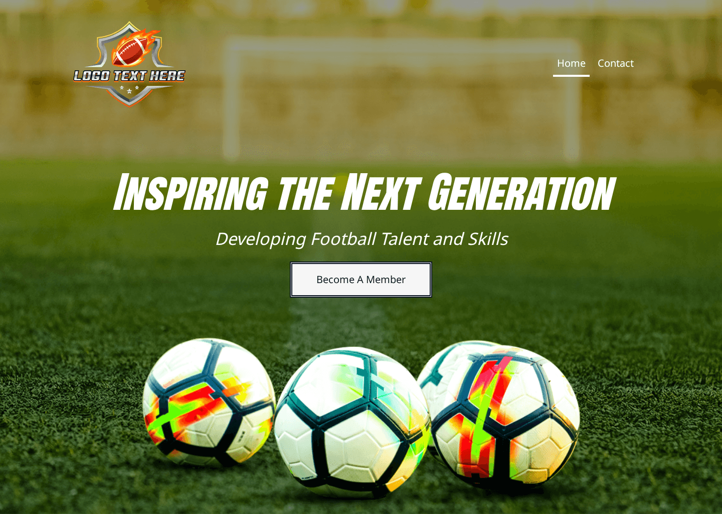 Football Club Association Website Preview