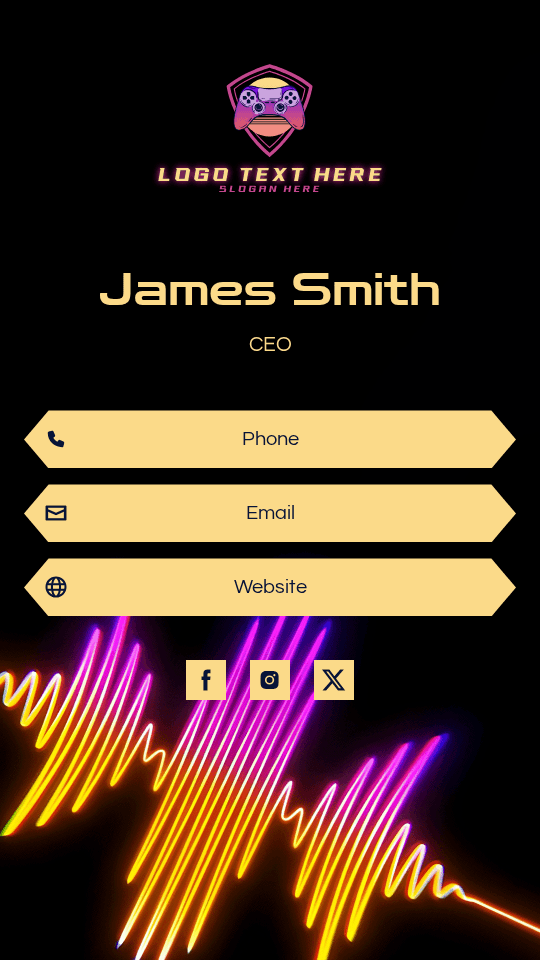 Gaming Expo Founder Digital Business Card