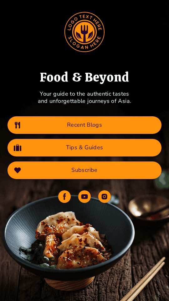 Asian Food Blog Link in Bio Preview