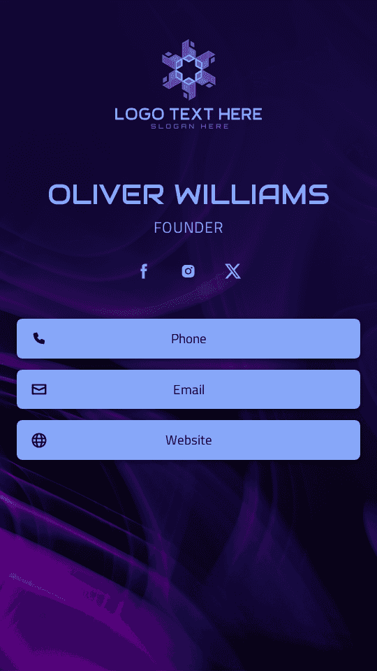 Technology Innovation Founder Digital Business Card