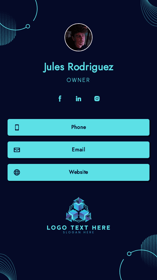 Technology Podcast Owner Digital Business Card