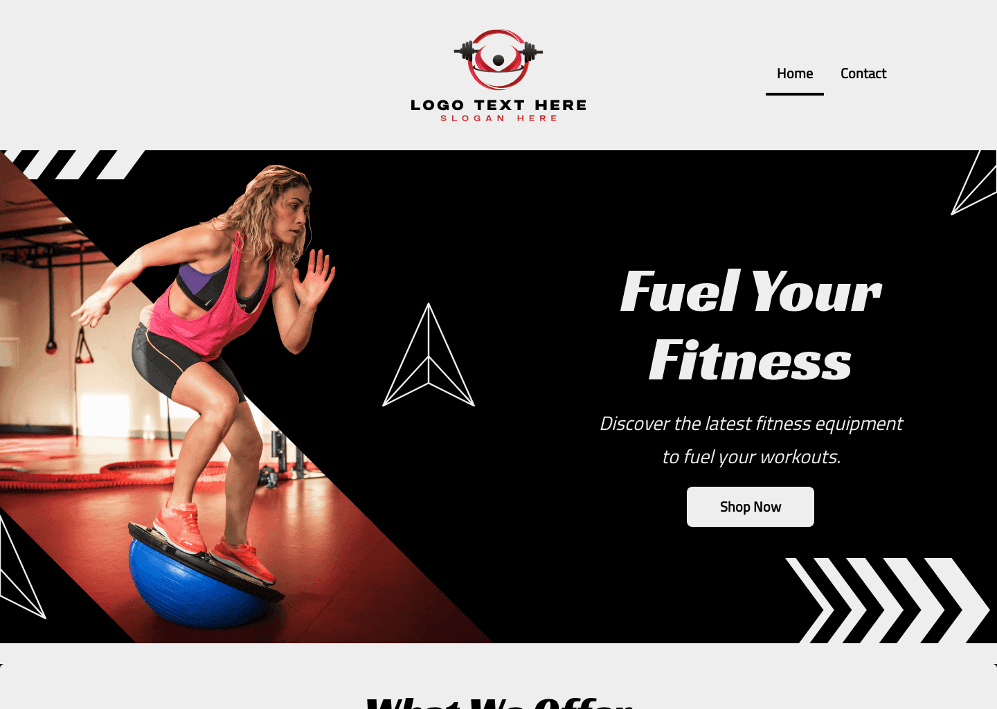 Gym Equipment Shop Website Preview