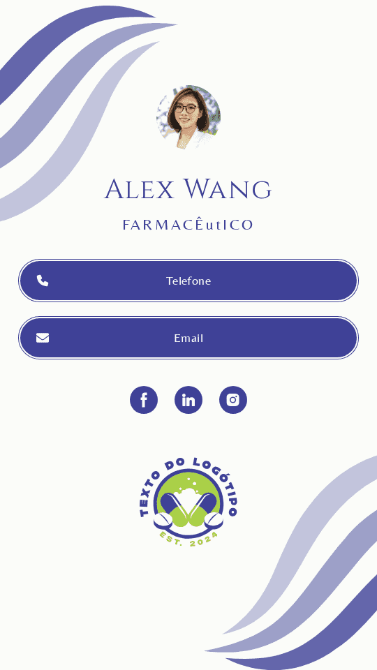 Farmacêutico de Cuidados de Saúde Digital Business Card