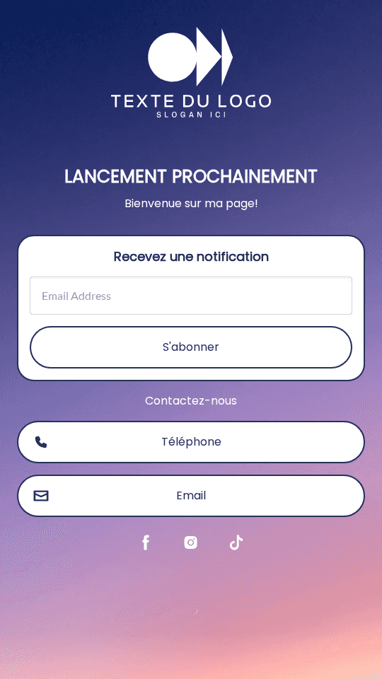 Lancement générique bientôt Link in Bio Preview