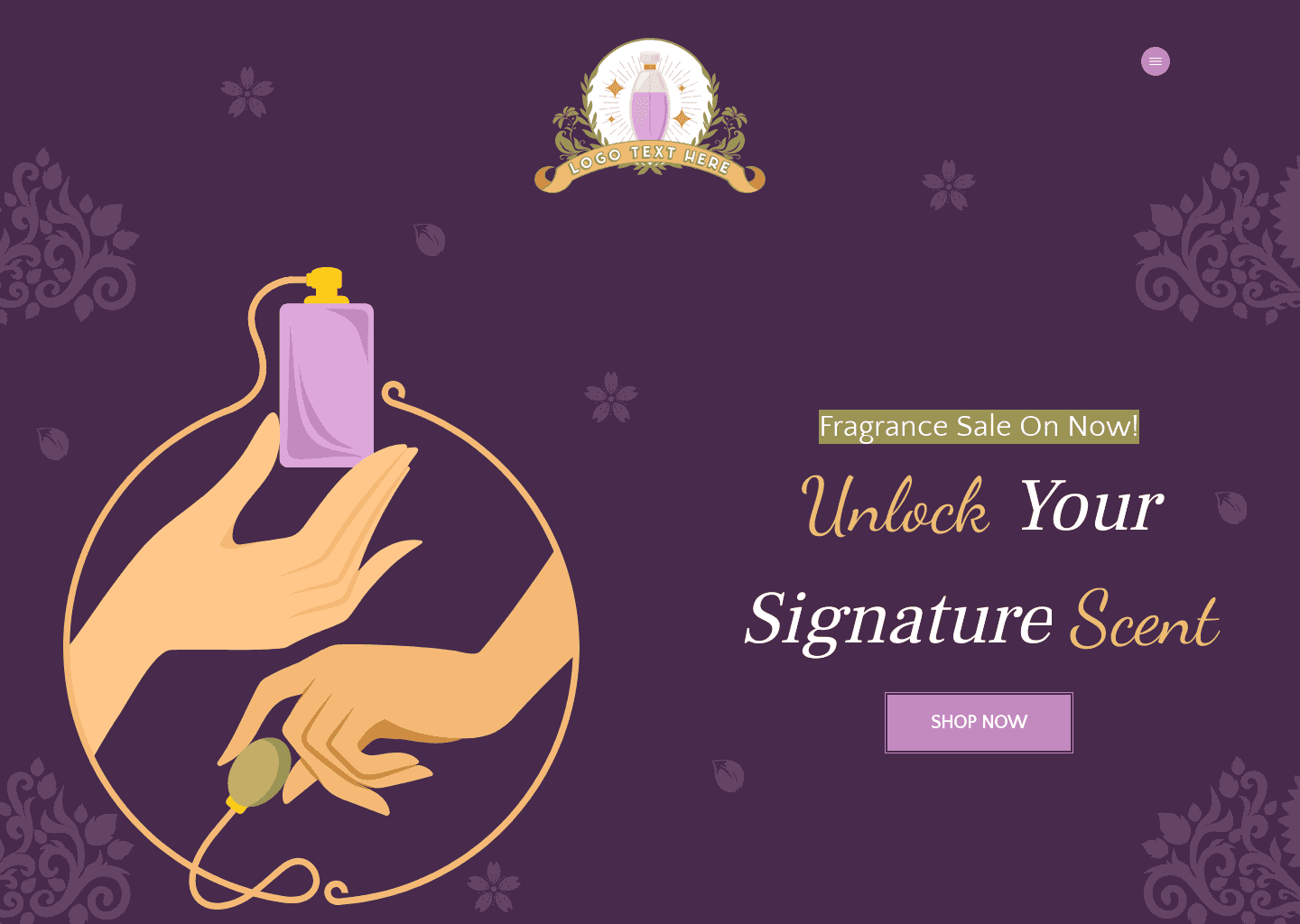 Fragrance Perfume Sale Website Preview