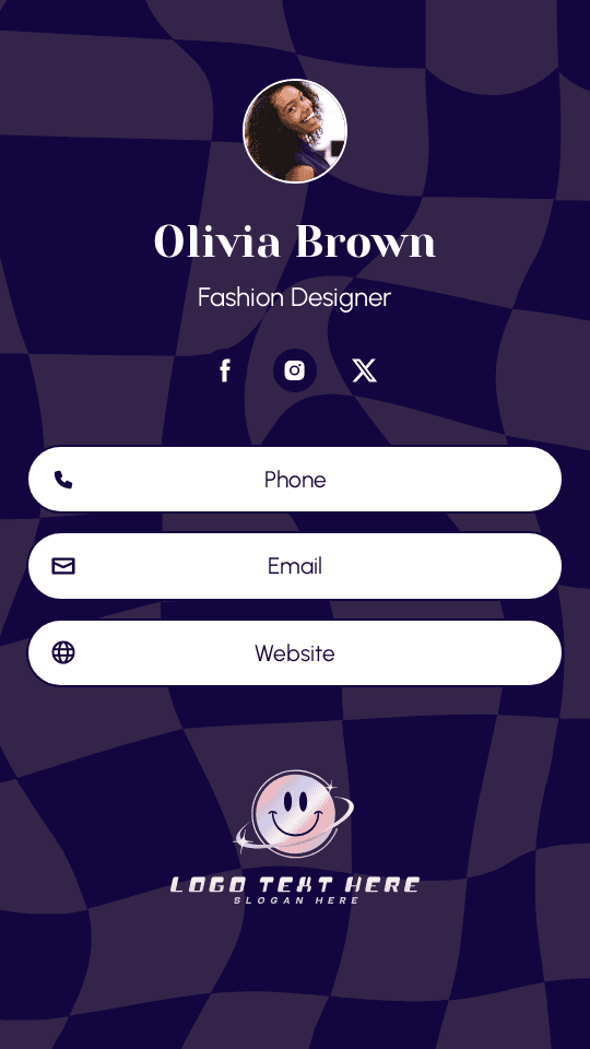 Apparel Fashion Designer Digital Business Card Preview