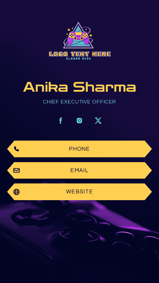 Digital Gaming CEO Digital Business Card