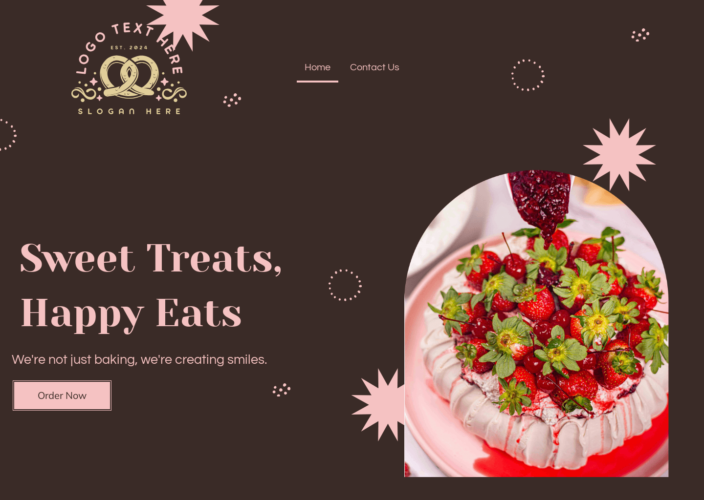 Sweet Cake Baker Website Preview