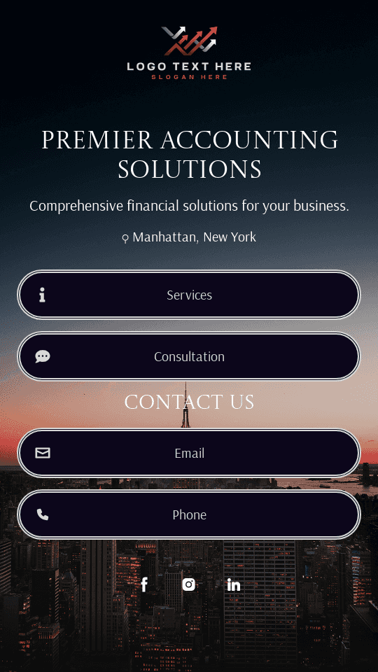 Generic Accounting Service Bio link template