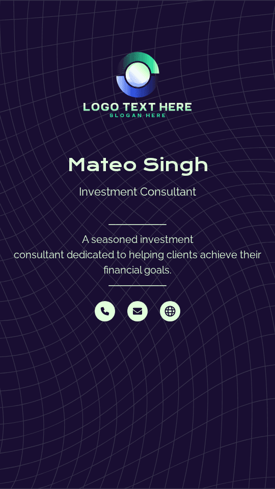 Corporate Investment Expert Digital Business Card Preview