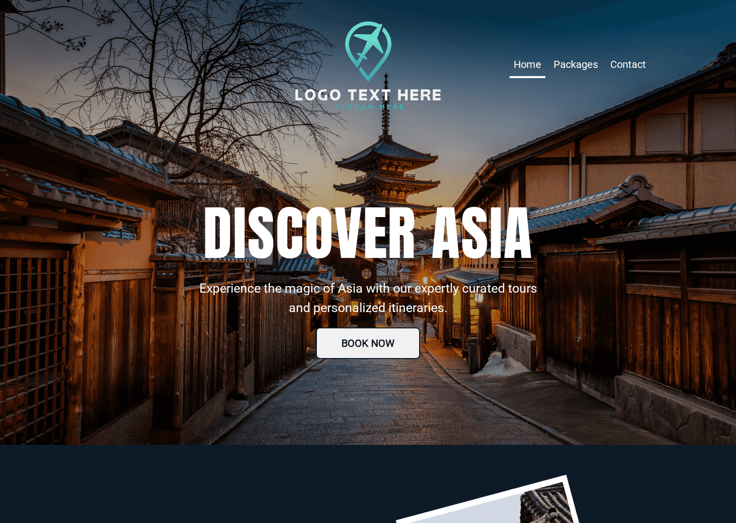 Asia Travel Tour Website Preview