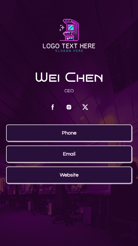 Online Gamer CEO Digital Business Card