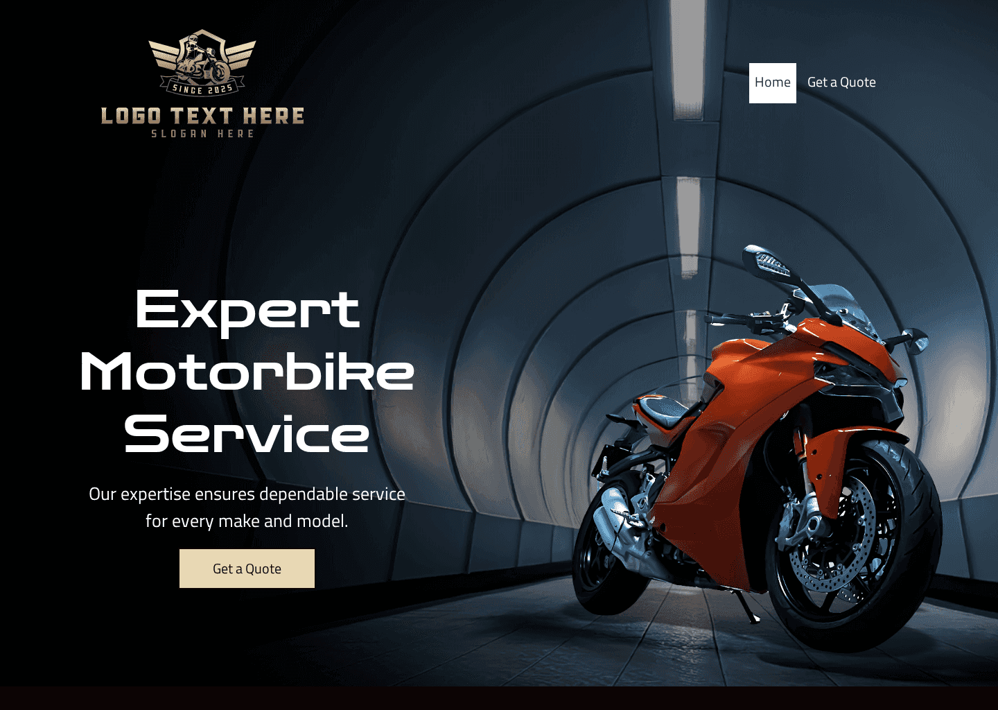 Motorbike Detailing Mechanic Website Preview