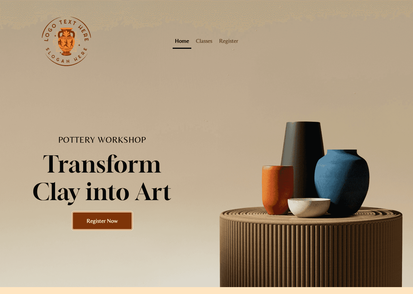 Pottery Workshop Website Preview