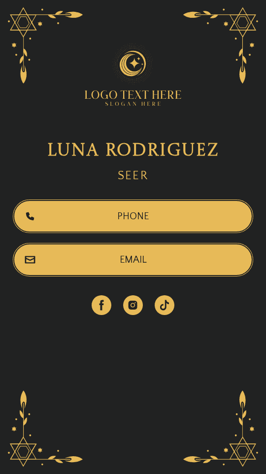 Divine Foresight Seer Digital Business Card Preview