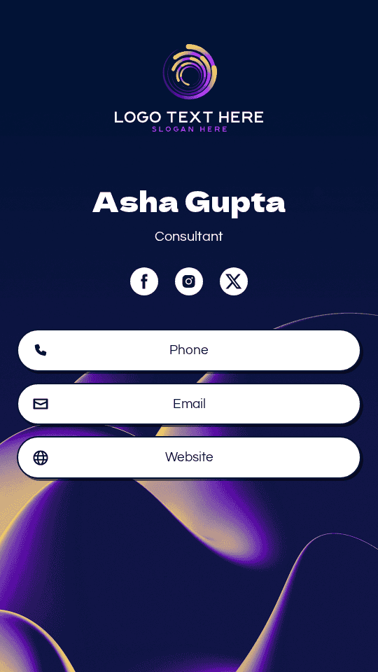 Artificial Intelligence Consultant Digital Business Card Preview