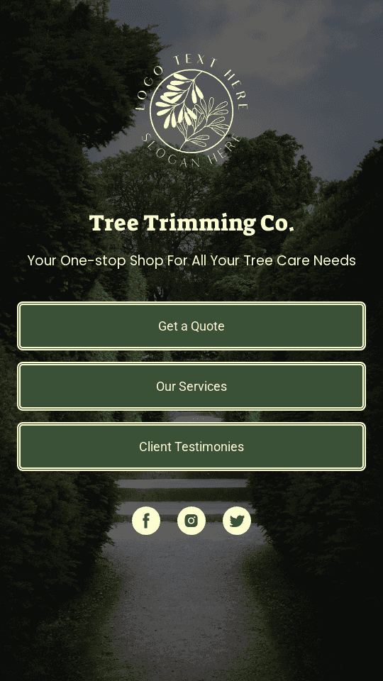 Garden Landscaping Service Bio link template