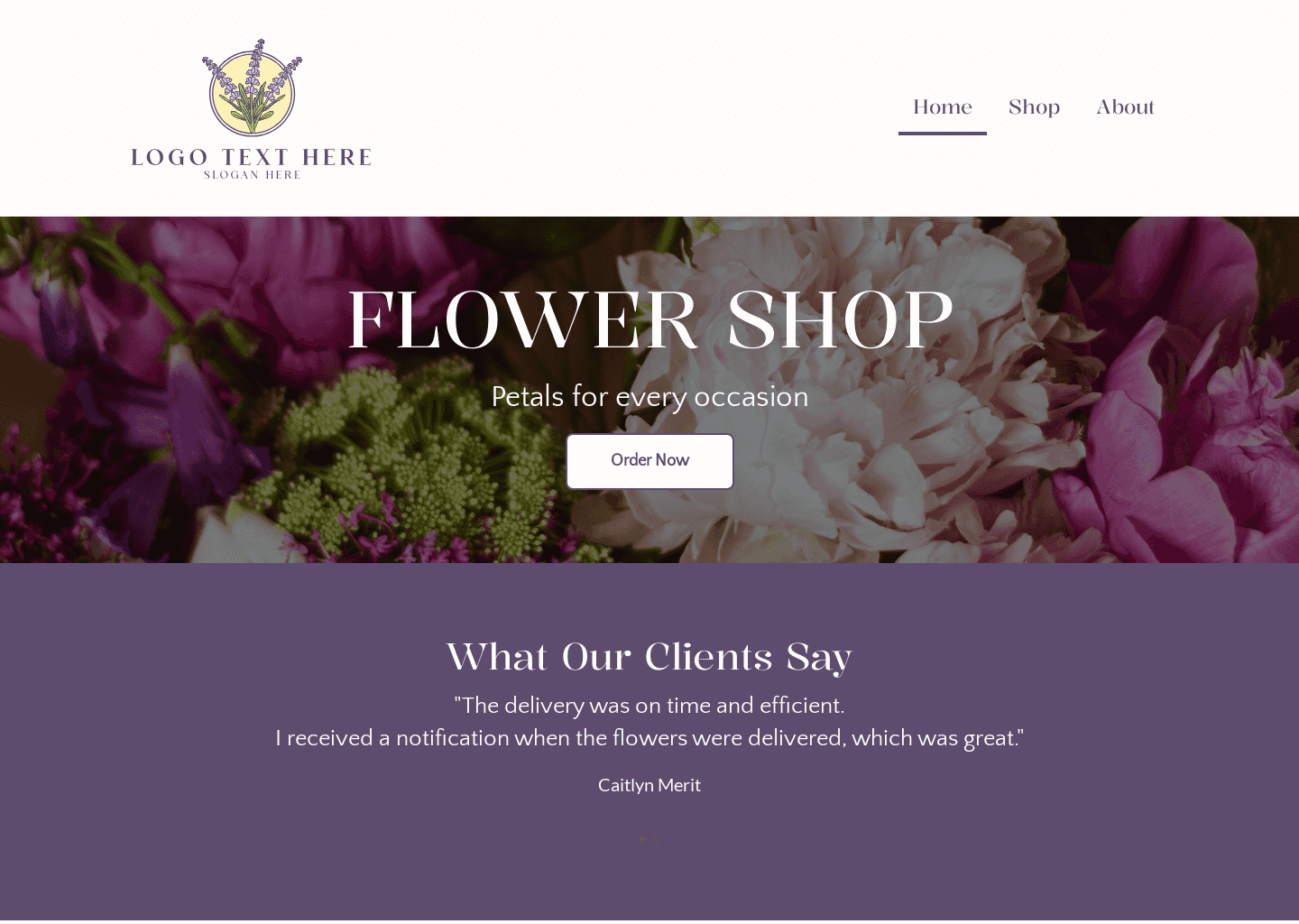Elegant Flower Shop Website Preview