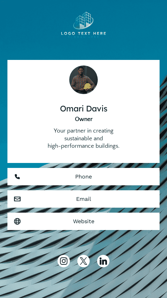 Business Contractor Digital Business Card