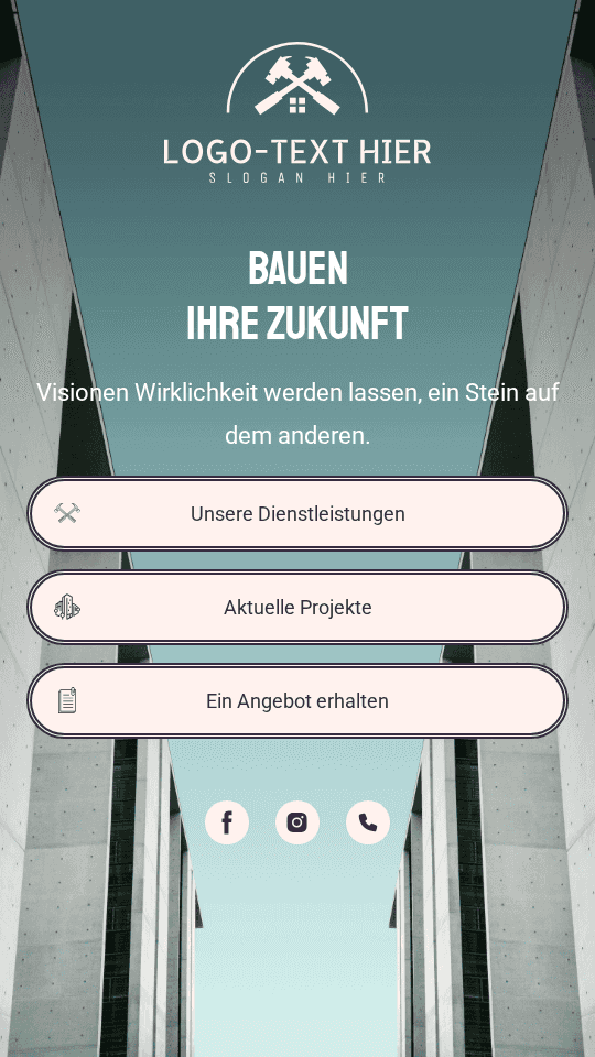 Baugebäude Link in Bio