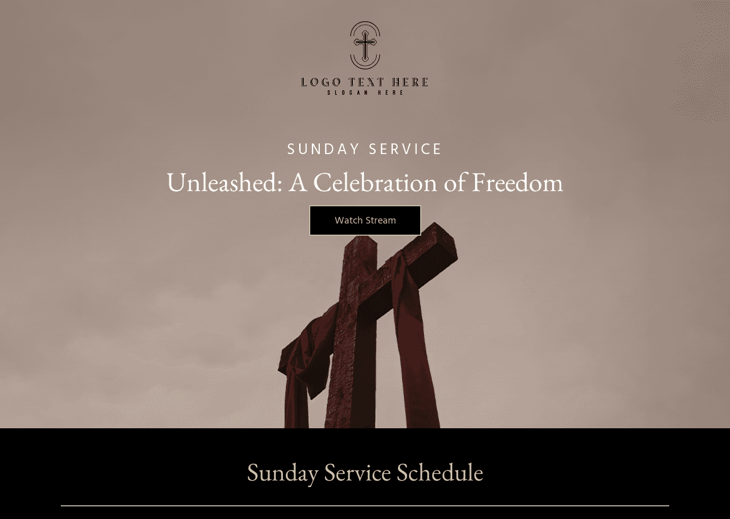 Sunday Service Worship Website Preview
