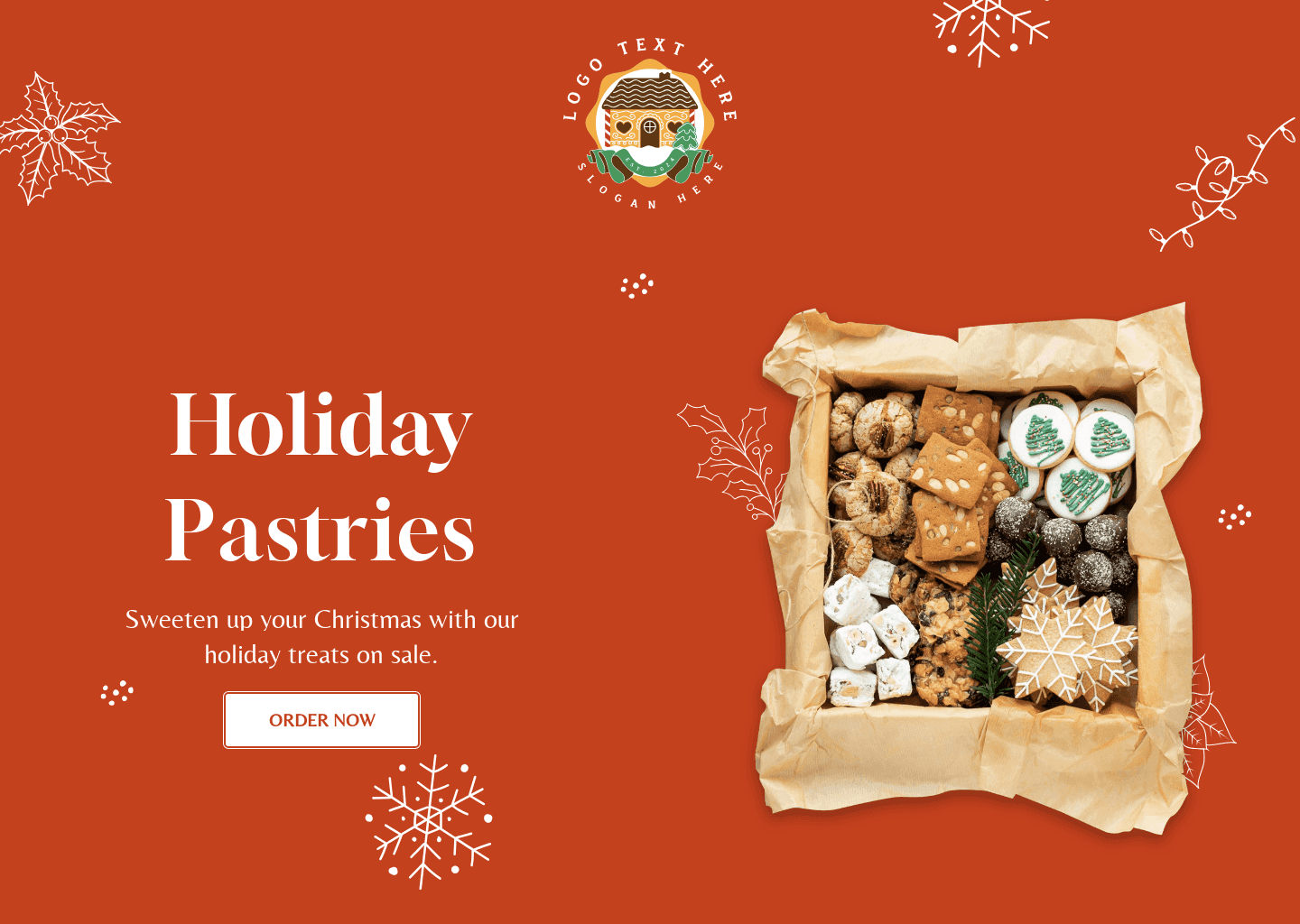 Christmas Pastries Sale Website Preview