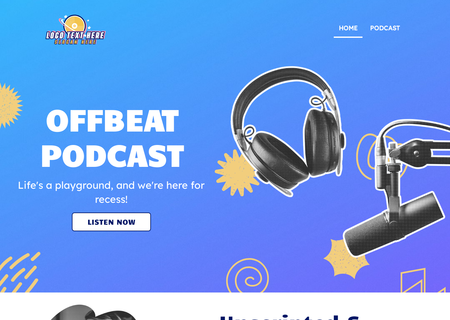 Fun Life Podcast Website Builder Image Preview