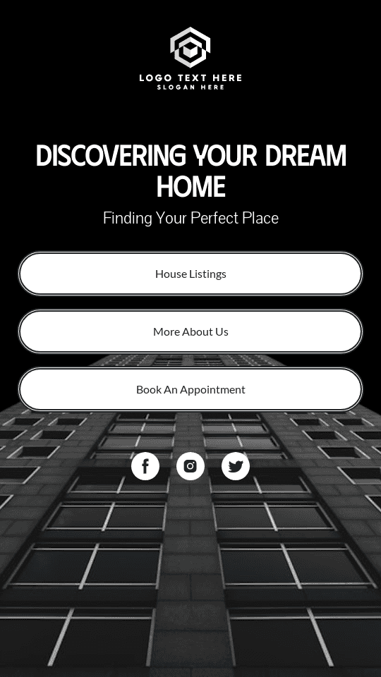 Minimal Real Estate Bio link template