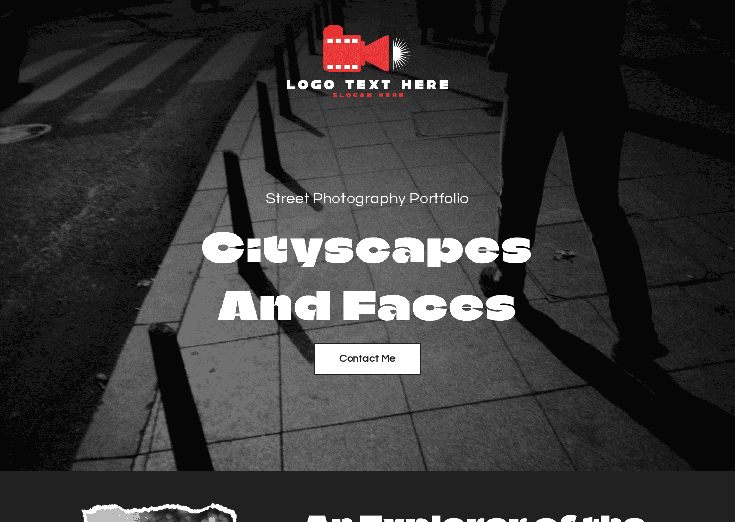 Street Photographer Portfolio Website Preview