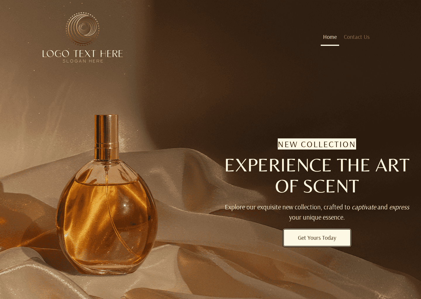 Elegance Perfume Cosmetics Website Preview