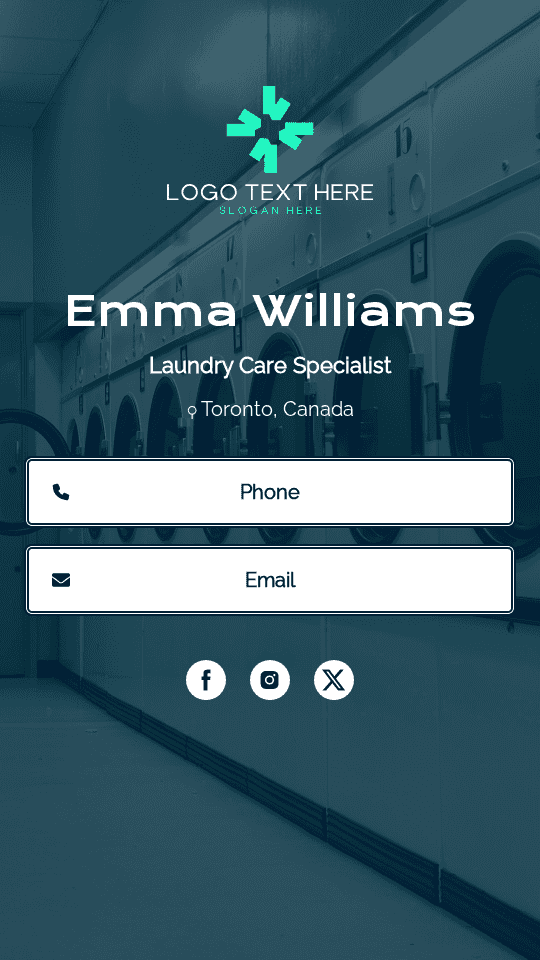 Laundry Care Specialist Digital Business Card Preview