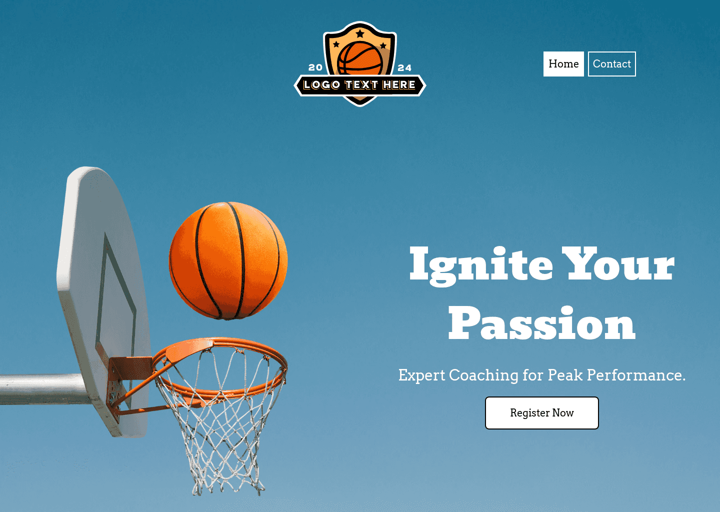 Basketball Coaching Program Website Preview