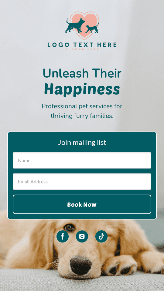 Pet Service Booking Link in Bio Preview