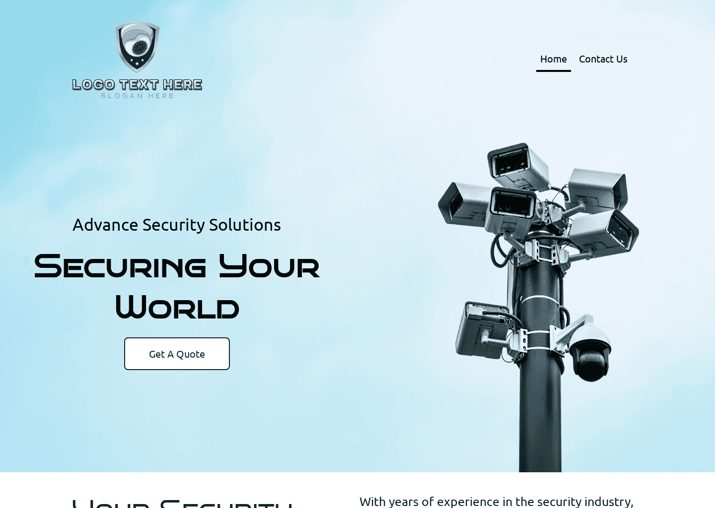 Security Camera Installation Website Preview