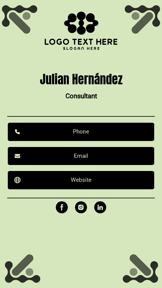 Corporate Enterprise Consultant Digital Business Card Preview