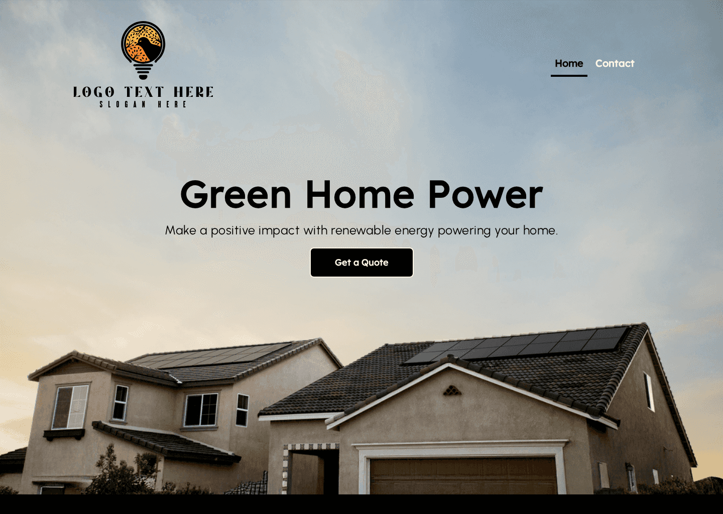 Residential Solar Panel Website Preview