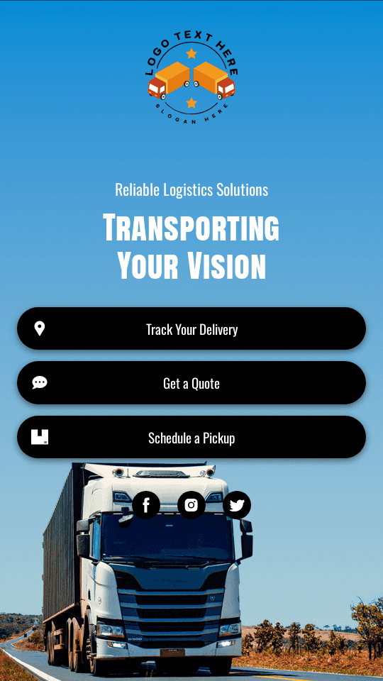 Logistics Trucking Company Link in Bio Preview