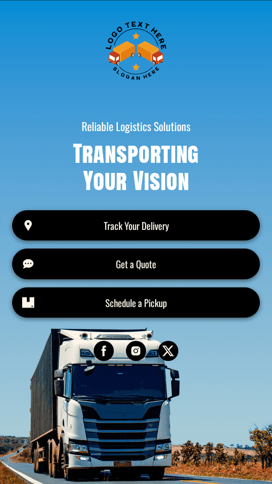 Logistics Trucking Company Link in Bio Preview