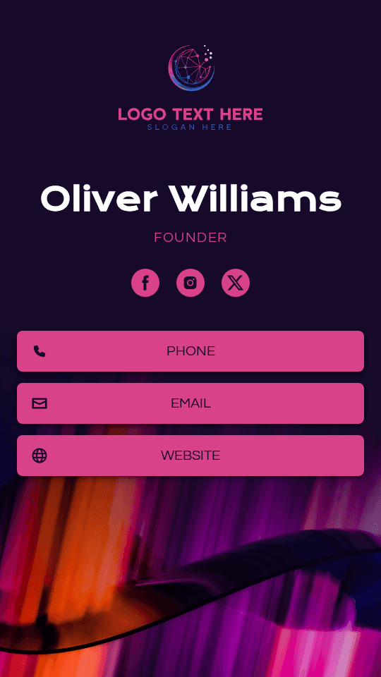 Generic Startup Founder Digital Business Card Preview