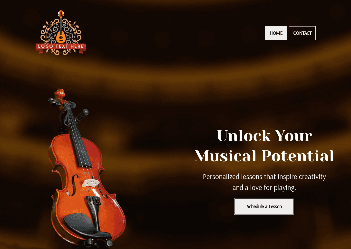 Musical Instrument Class Website Preview