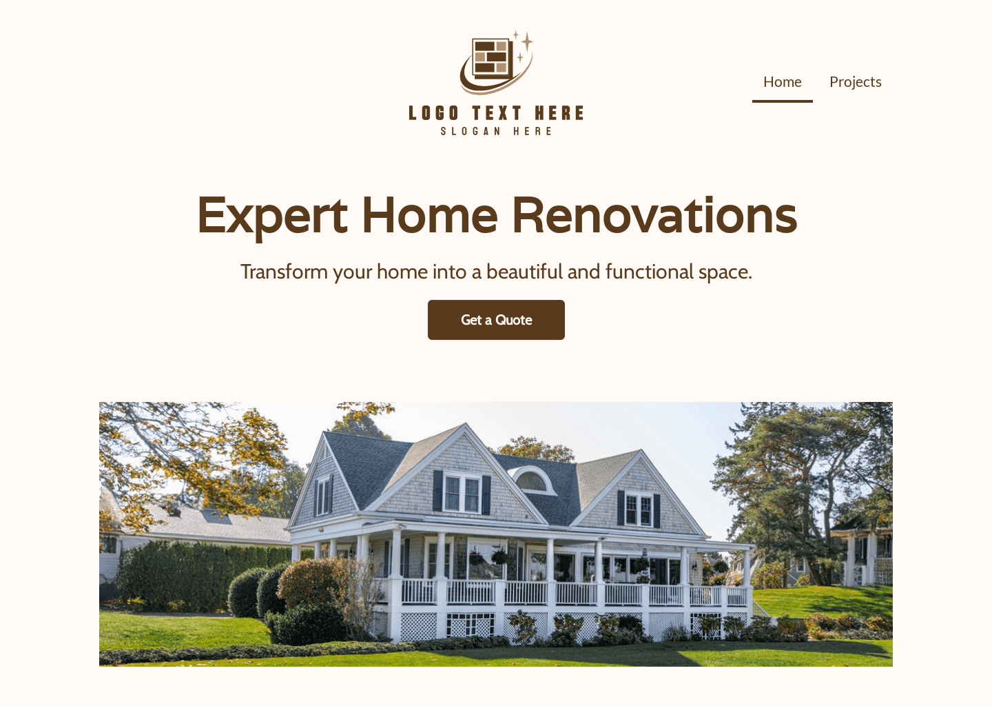 House Renovation Project Website